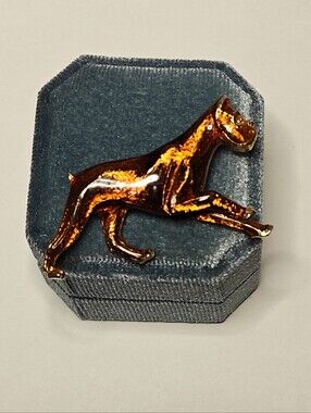 Vintage D'orlan Paris Boxer Dog Pin Brooch